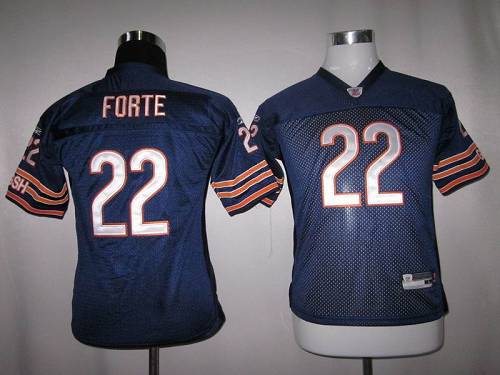 Bears #22 Matt Forte Blue Women's Team Color Stitched NFL Jersey - Click Image to Close